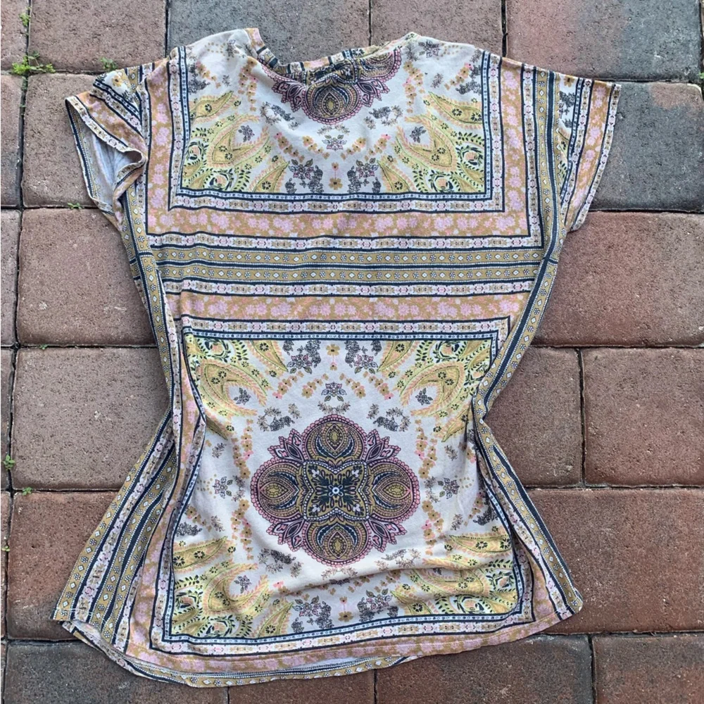 Lucky Brand Bohemian Paisley Print Top
